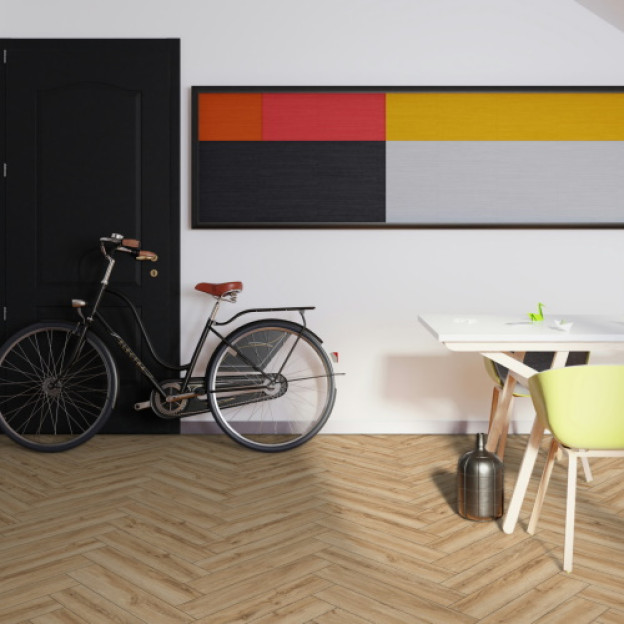Вінілова підлога SPC Falquon The Floor Herringbone Дуб Vail | P1003 Вінілова підлога SPC Falquon The Floor Herringbone Дуб Vail | P1003