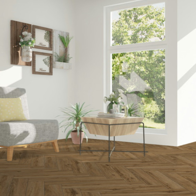 Вінілова підлога SPC Falquon The Floor Herringbone Дуб Jackson | P1006