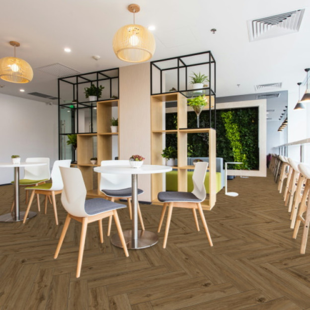 Вінілова підлога SPC Falquon The Floor Herringbone Дуб Jackson | P1006