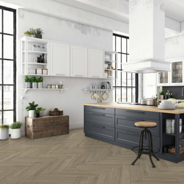 Вінілова підлога SPC Falquon The Floor Herringbone Дуб Tuscon | Р6001 Вінілова підлога SPC Falquon The Floor Herringbone Дуб Tuscon | Р6001