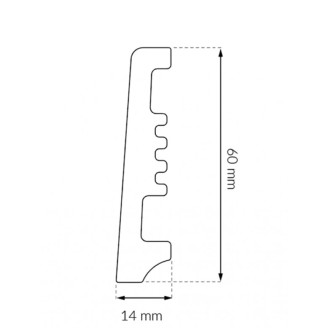 Плінтус Arbiton AVIA 60 Антрацит ST610