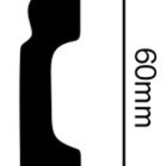 Плінтус Solid Євро UHD02/60 Білий (60мм)