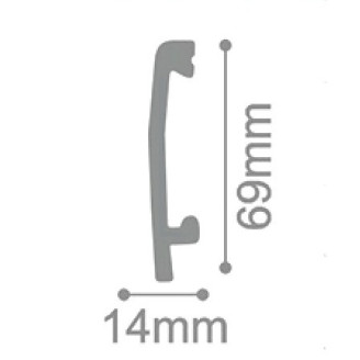 Плінтус Solid Євро UHD03/70 Білий (70мм)