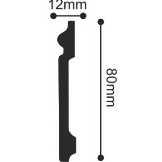 Плінтус Solid Євро UHD01/80 Білий (80мм)