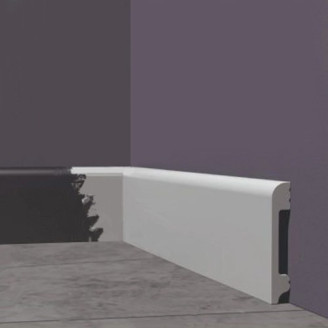 Плінтус Solid Євро UHD05/80 Білий (80мм)