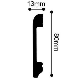 Плінтус Solid Євро UHD05/80 Білий (80мм)