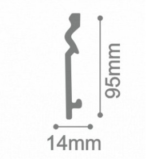 Плінтус Solid Євро UHD07/95 Білий (95мм)