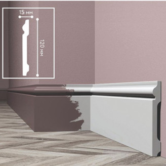 Плінтус Solid Євро UHD04/120 Білий (120мм)