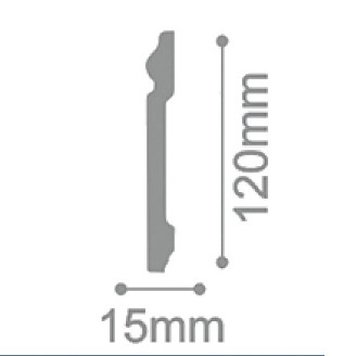 Плінтус Solid Євро UHD04/120 Білий (120мм)