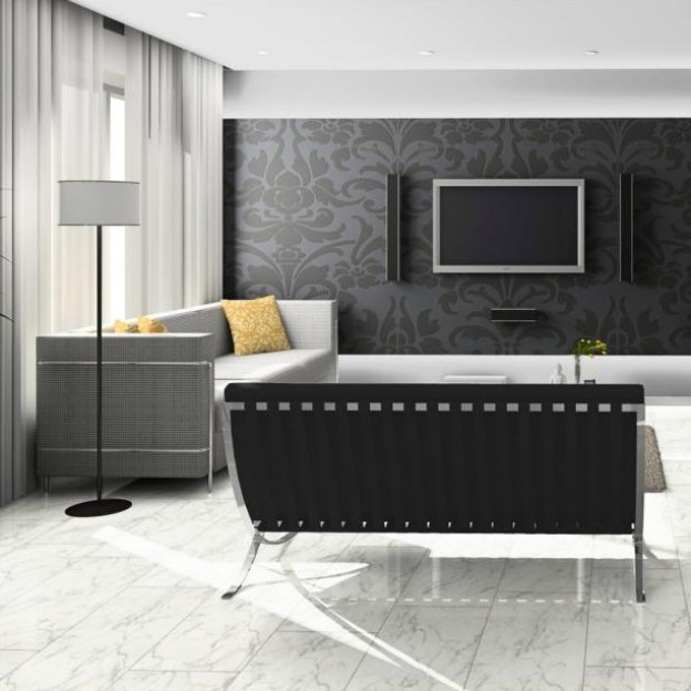 Вінілова підлога SPC Falquon The Floor Stone Carrara Marble | D2921 Вінілова підлога SPC Falquon The Floor Stone Carrara Marble | D2921