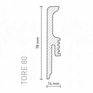 Плінтус Arbiton TORE 80 Дуб Сієрра | 154