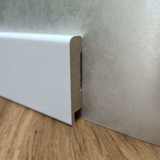 Плинтус Супер Профиль MDF Белый | ПП1260