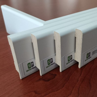 Плинтус Супер Профиль MDF Белый | ПП1260