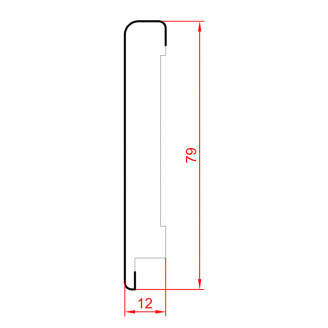 Плинтус Супер Профиль MDF Белый | ПП1280