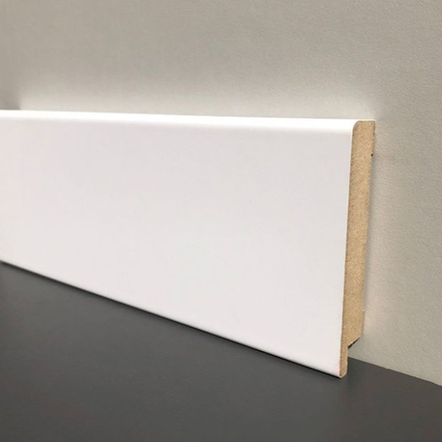 Плинтус Супер Профиль MDF Белый | ПП1280 Плинтус Супер Профиль MDF Белый | ПП1280