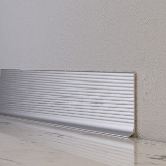 Плінтус Kluchuk ALU-NV8011 алюмінієвий хвилястий (80мм)