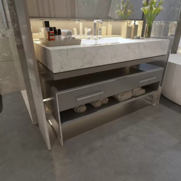 Вінілова підлога Area Floors Stone Plank Concrete Dark | S-804