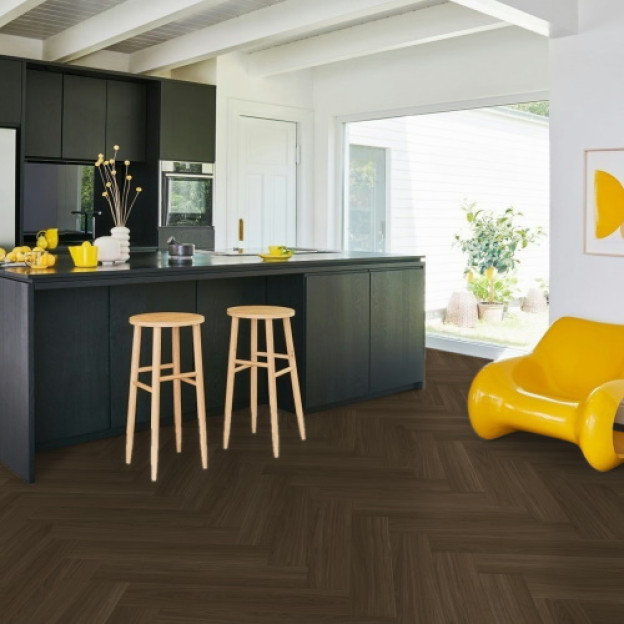 Вінілова підлога Parador SPC TrendTime 3 Herringbone Дуб Оксфорд темно-коричневий | 1748855