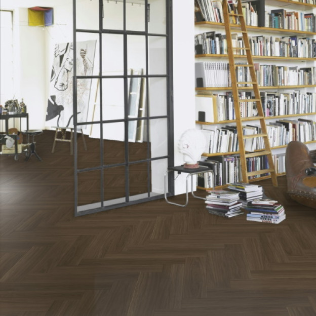 Вінілова підлога Parador SPC TrendTime 3 Herringbone Дуб Оксфорд темно-коричневий | 1748855
