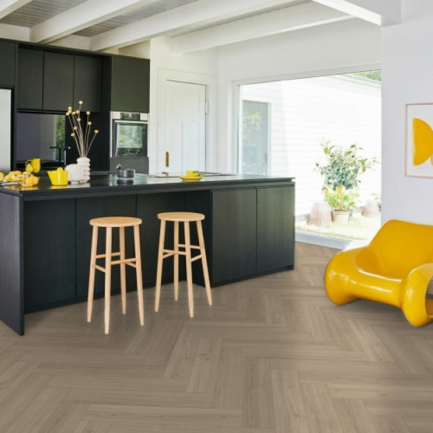 Вінілова підлога Parador SPC TrendTime 3 Herringbone Дуб Регент сірий | 1748858