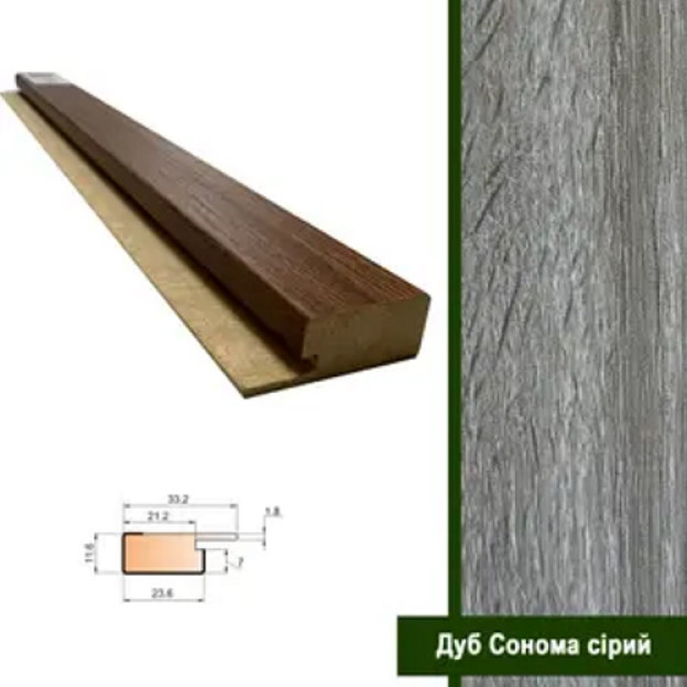 Стартова планка МДФ Super Profil Дуб Сонома Сірий | СП1234-11