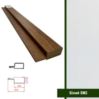 Финишная планка МДФ Super Profil Белый SM2 | ФП1238-2