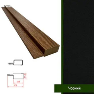 Финишная планка МДФ Super Profil Черный | ФП1238-4