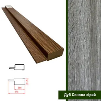 Финишная планка МДФ Super Profil Дуб Сонома Серый | ФП1238-11