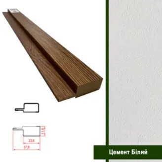 Финишная планка МДФ Super Profil Цемент Белый | ФП1238-31