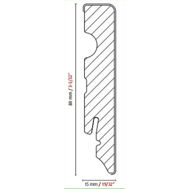 Плінтус шпон Neuhofer Holz SU084L Дуб рафія | FGEI048 551554