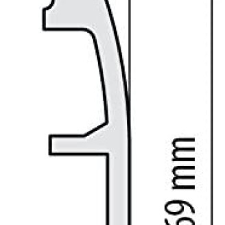 Плінтус ударостійкий Cezar Elegance білий матовий | W-LS-LPC-06-101-200 Плінтус ударостійкий Cezar Elegance білий матовий | W-LS-LPC-06-101-200