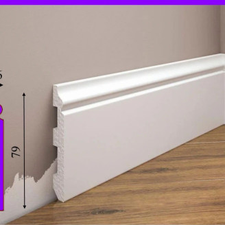 Плинтус ударопрочный Cezar Elegance | W-LS-LPC-07-101-200