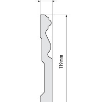 Плинтус ударопрочный Cezar Elegance | W-LS-LPC-09-101-200
