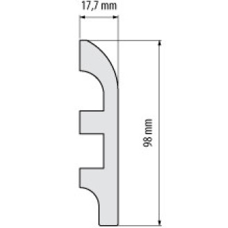 Плінтус ударостійкий Cezar Elegance | W-LS-LPC-19-101-200 Плінтус ударостійкий Cezar Elegance | W-LS-LPC-19-101-200
