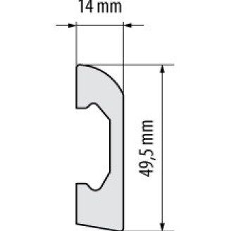 Плинтус ударопрочный Cezar Elegance | W-LS-LPC-04-101-200