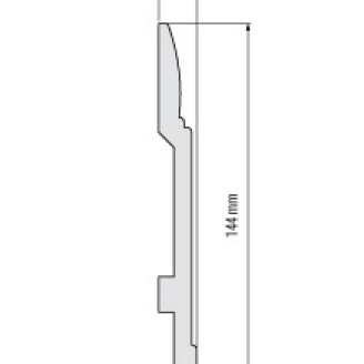 Плінтус ударостійкий Cezar Elegance | W-LS-LPC-25-101-200