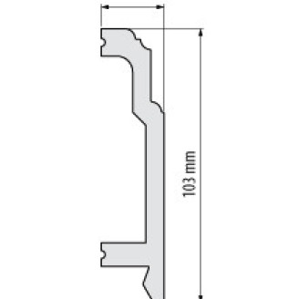 Плінтус ударостійкий Cezar Elegance | W-LS-LPC-26-101-200