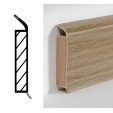 Плінтус Döllken-Weimar PVC MDF EP60 Вільха | 5107293 W428 Плінтус Döllken-Weimar PVC MDF EP60 Вільха | 5107293 W428
