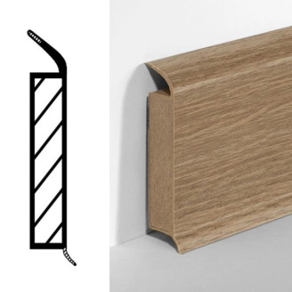 Плинтус Döllken-Weimar PVC MDF EP60 Дуб Западный | 5107361 W573