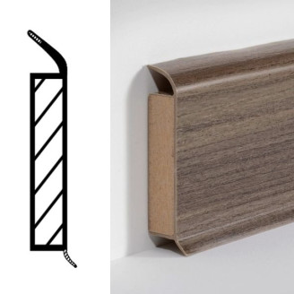 Плинтус Döllken-Weimar PVC MDF EP60 Орех | 5107393 W616