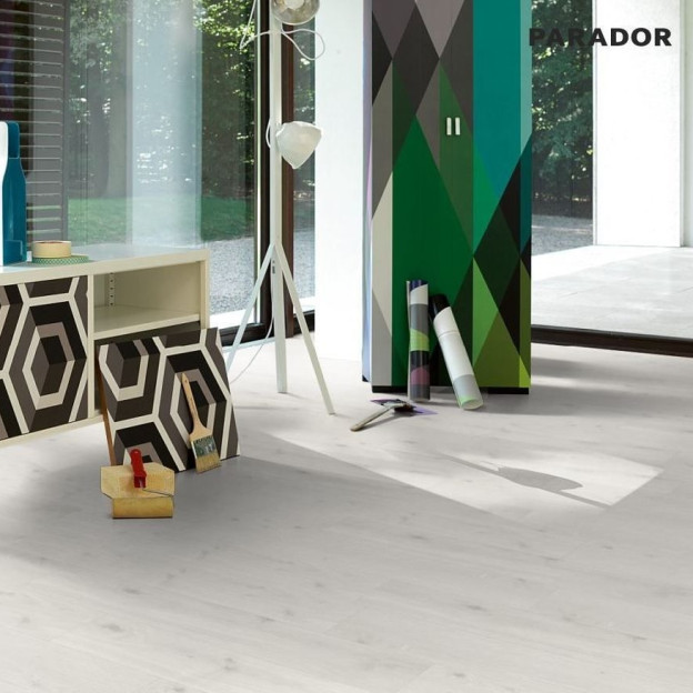 Ламінат Parador Basic 400 V4 Дуб кришталево білий 1х | 1474400