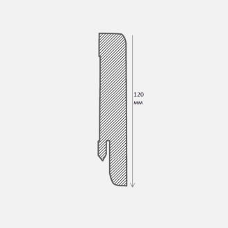 Плінтус Kluchuk Neo Plinth KLN120-09 Дуб Коньяк (120мм)