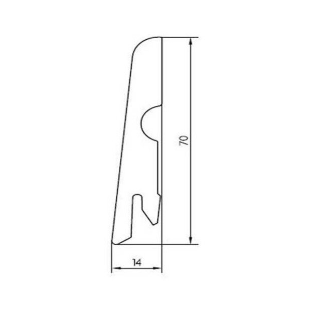 Плінтус МДФ Pedross P060089 (70мм)